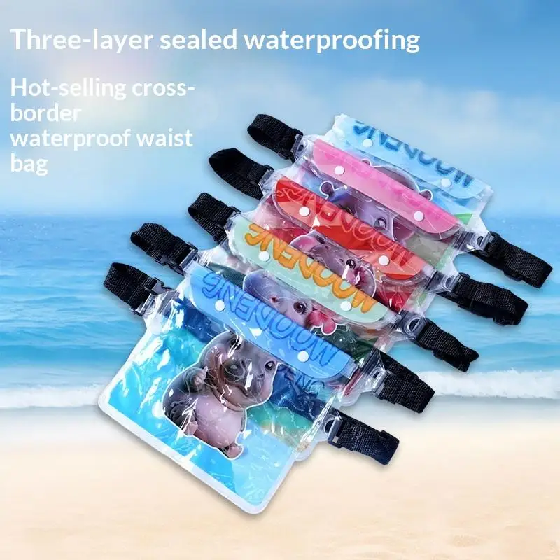 PVC Waterproof Swimming Diving Bag Secure Waist Pack for Beach Drifting Water Sports and Travel