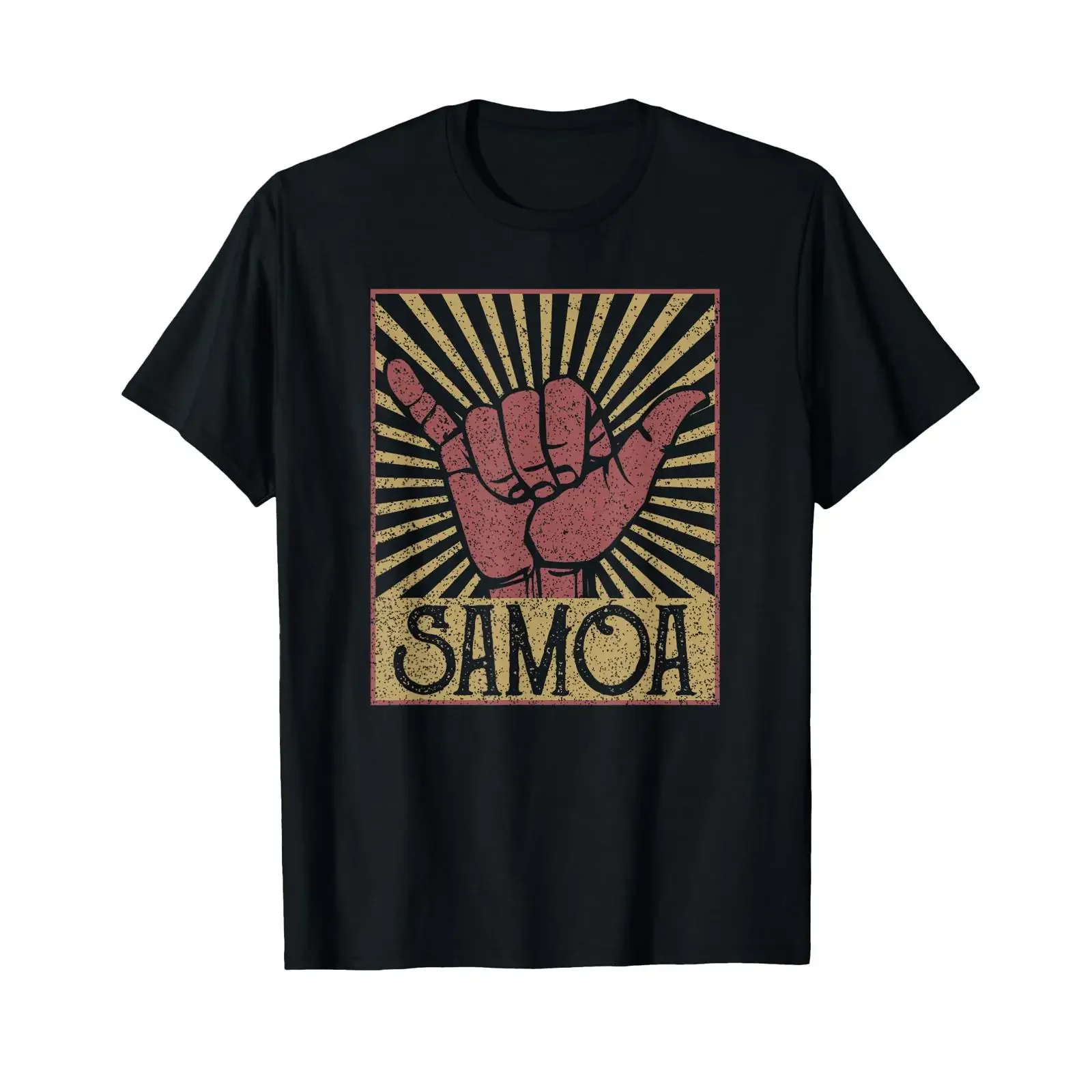 Vintage Shaka Samoa Samoan Beach Sunset Surfer T Shirt vintage Washed Versatile designer clothes graphic Soft Casual fashion