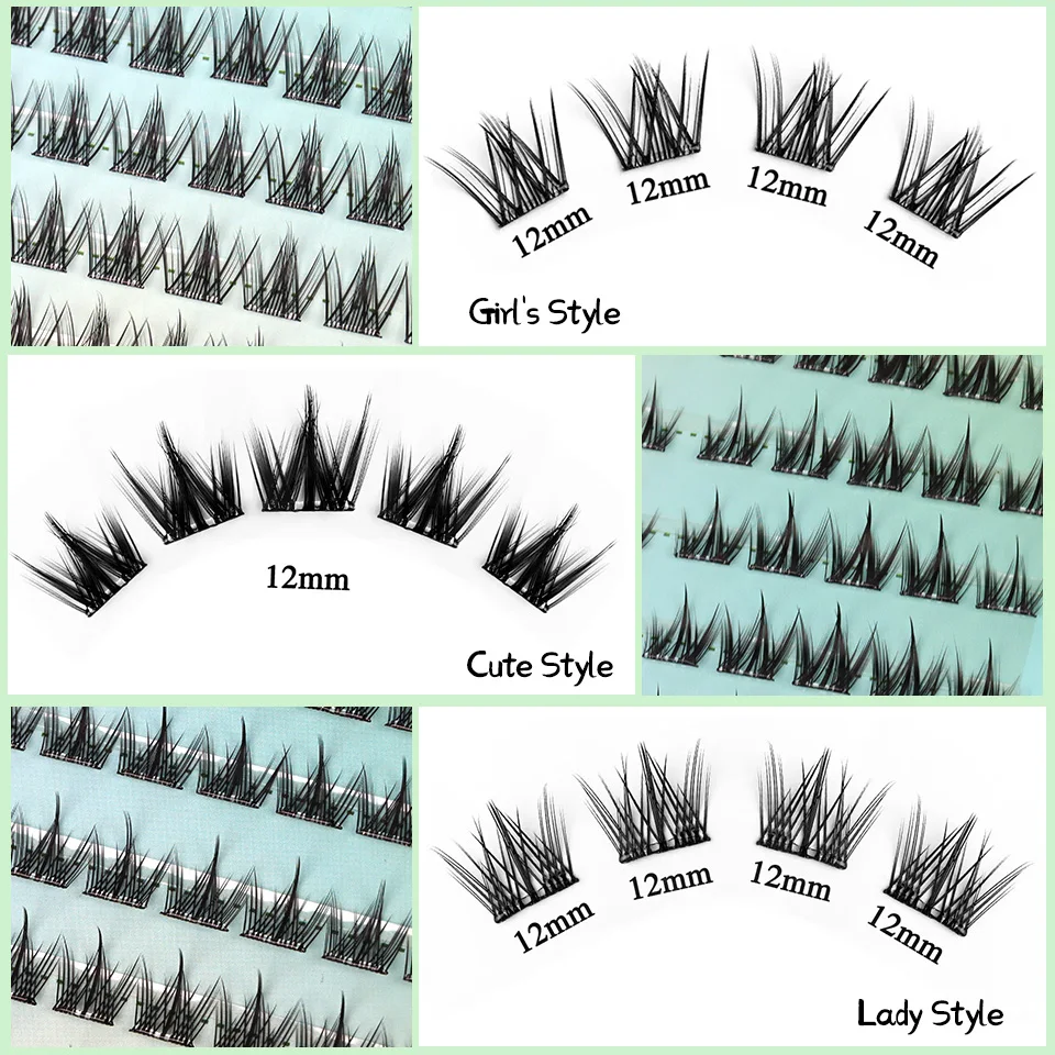 Daily Use DIY Glue-free Voluminous False Eyelashes Reusable No-removal Segmented Sunflower Thick Lash Extension Enlarge Eyes