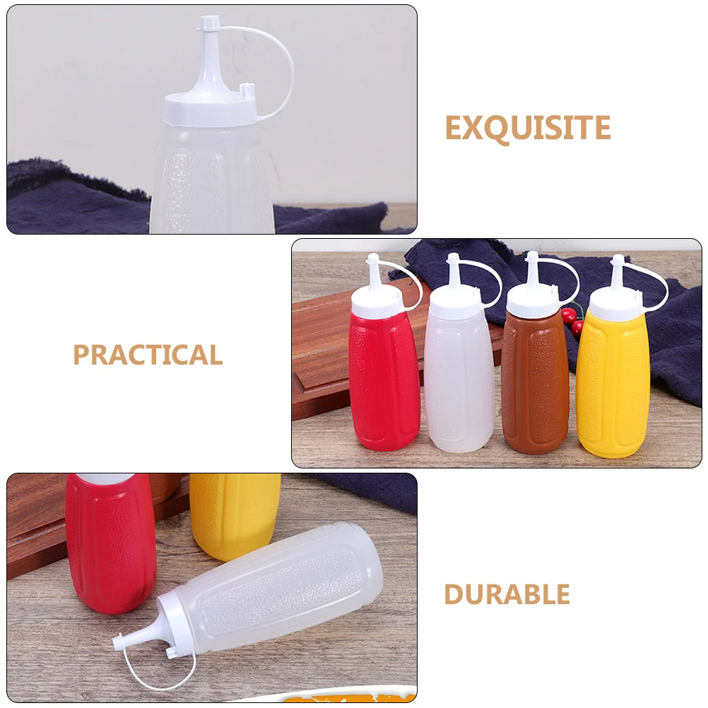 

Squeeze Sauce Bottle Ketchup Dispenser Condiment Squirter Salad Dressing Bottles for BBQ Oil Mustard Space Saving Slender