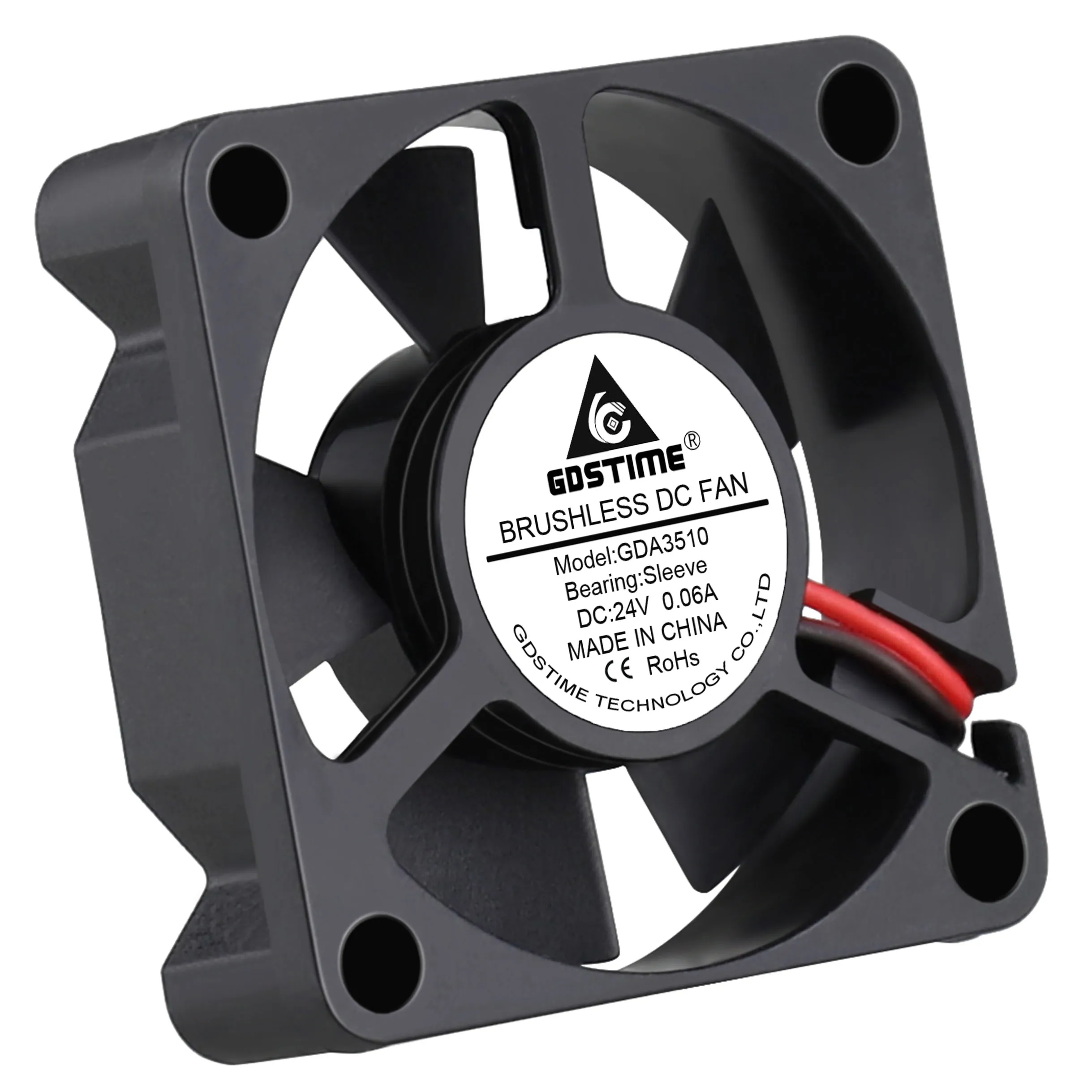 1Pcs Gdstime 3510 2Pin 3D Printer Small Mini Cooler 3.5CM 35mm Silent Axial Fan 35x35x10mm Mini DC 24V Brushless Cooling Fan