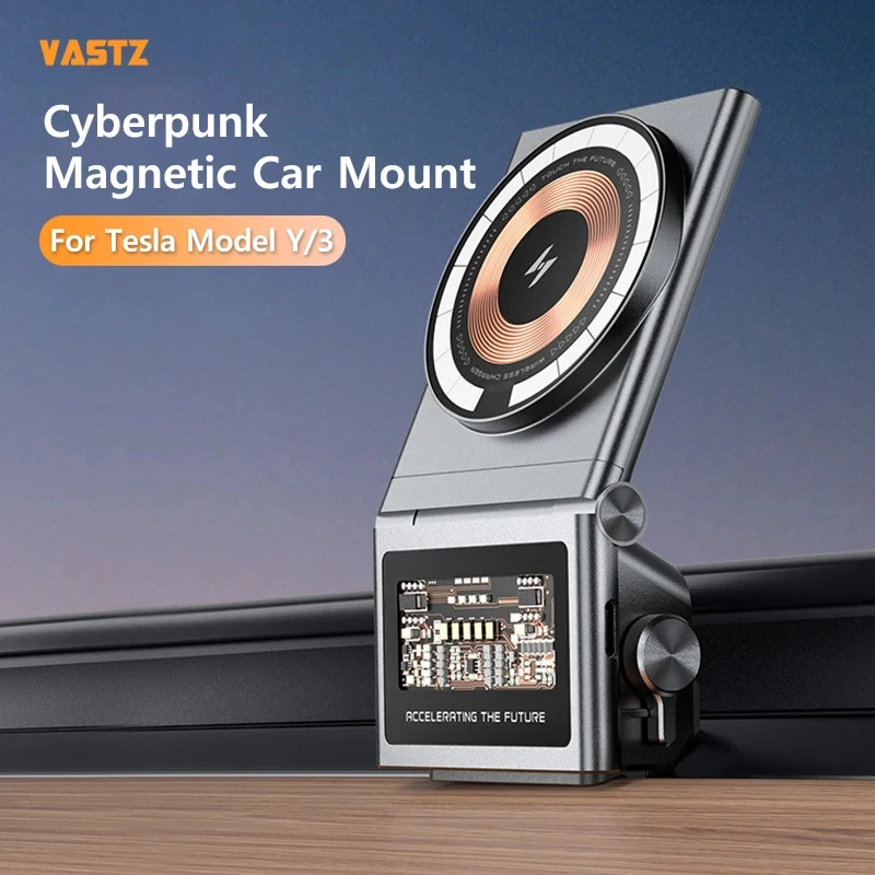 Magnetic Suction Car Phone Holder Wireless Charging Creative Air Outlet Intelligent Induction Fast Charging Car Holder New