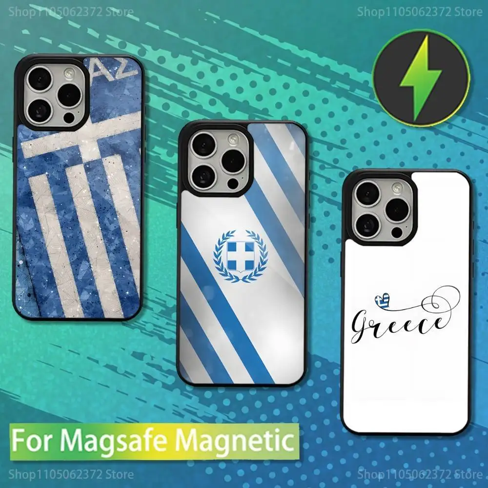 

Greek Flag Art Greece Phone Case For iPhone 16,17,15,14,13,12,11,Pro,Max,Plus,Mini,Magsafe,Magnetic Wireless Charging Case