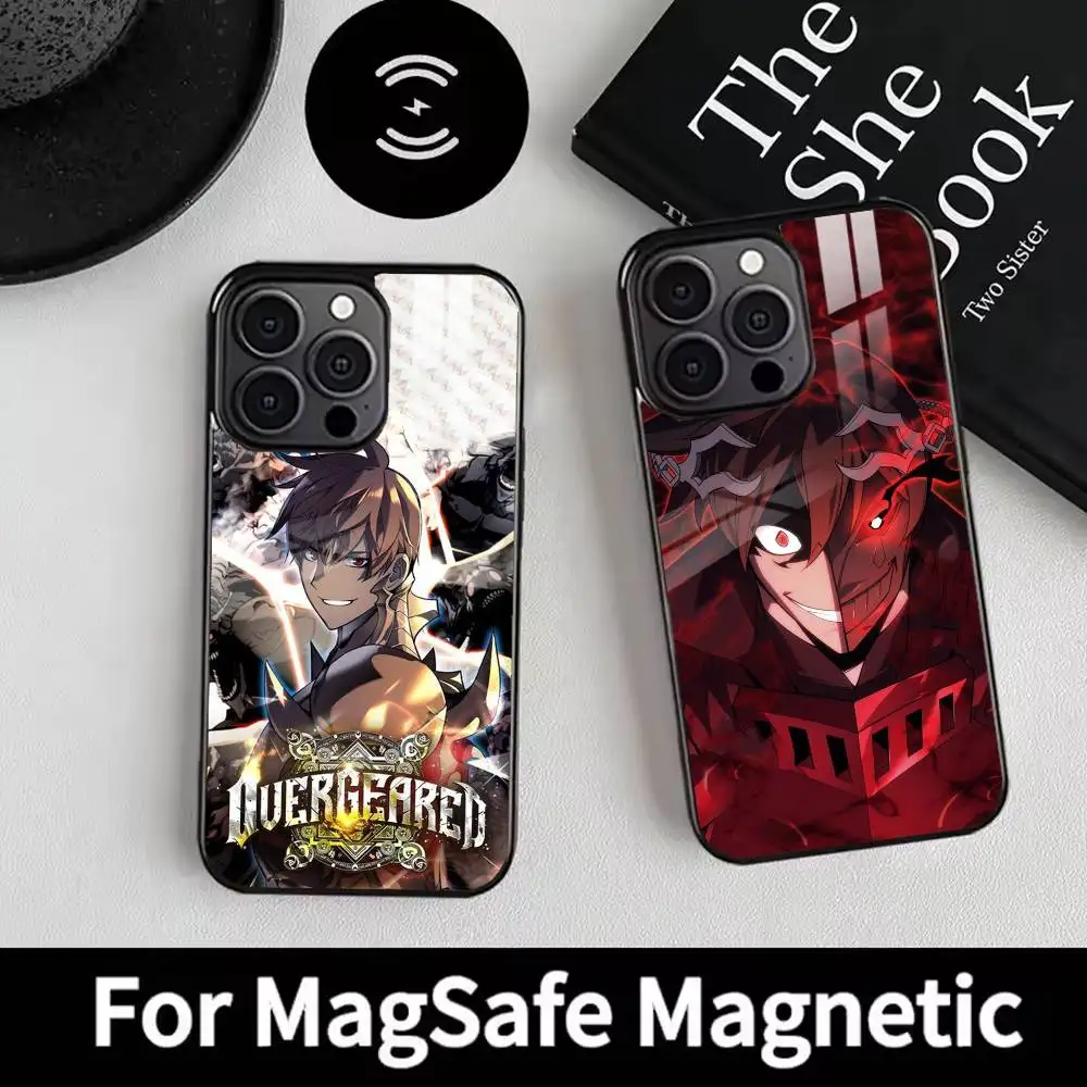 Coque de téléphone Comic O-Overgeared Greed pour iPhone 17 16 15 14 13 12 Pro Max Plus, compatible Magsafe, avec couverture magnétique sans fil et miroir