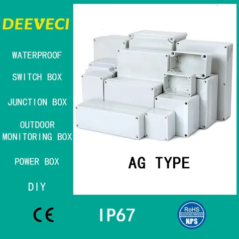 AG Type Waterproof DIY Housing Instrument Case ABS Plastic Project Box Storage Case Enclosure Boxes Electronic Supplies