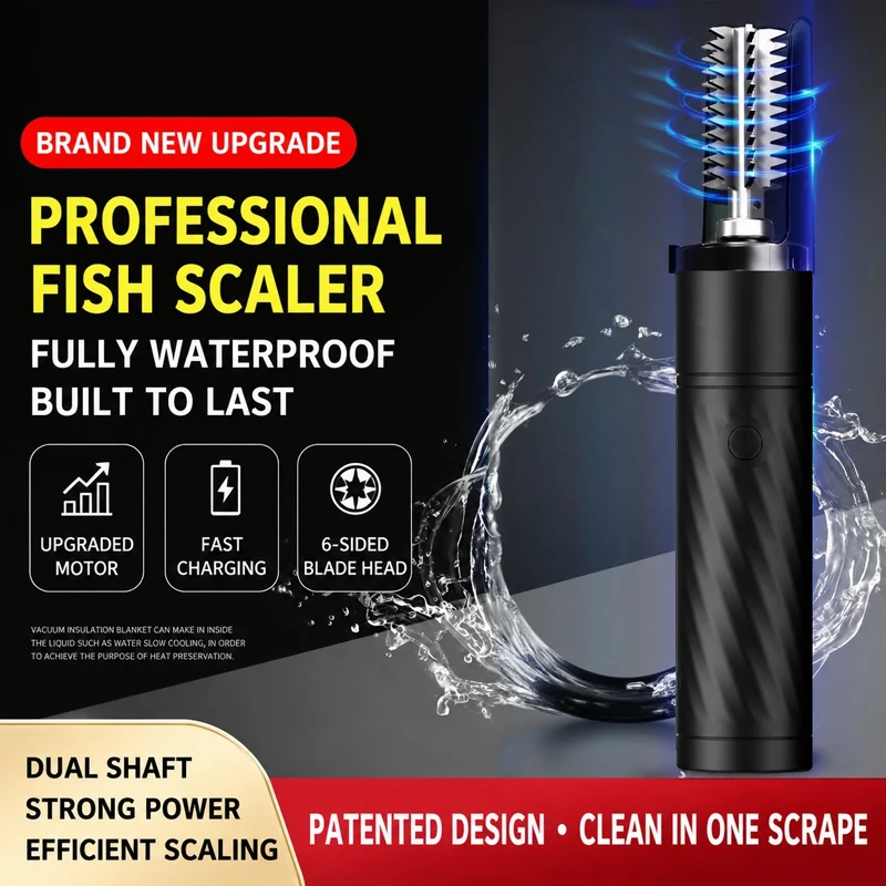 Wireless Charging Electric Fish Scale Scraper Fully Automatic And Safe Descaling Tool  For Kitchen Seafood Processing Utensils