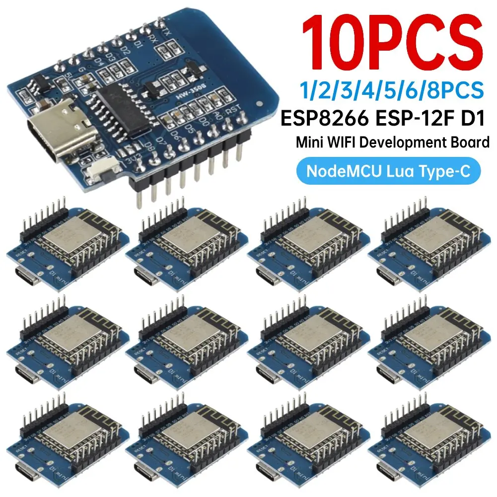 Esp8266 ESP-12F d1 mini placa de desenvolvimento wifi nodemcu lua tipo-c d1 mini placa de desenvolvimento wifi nodemcu lua módulo para arduino