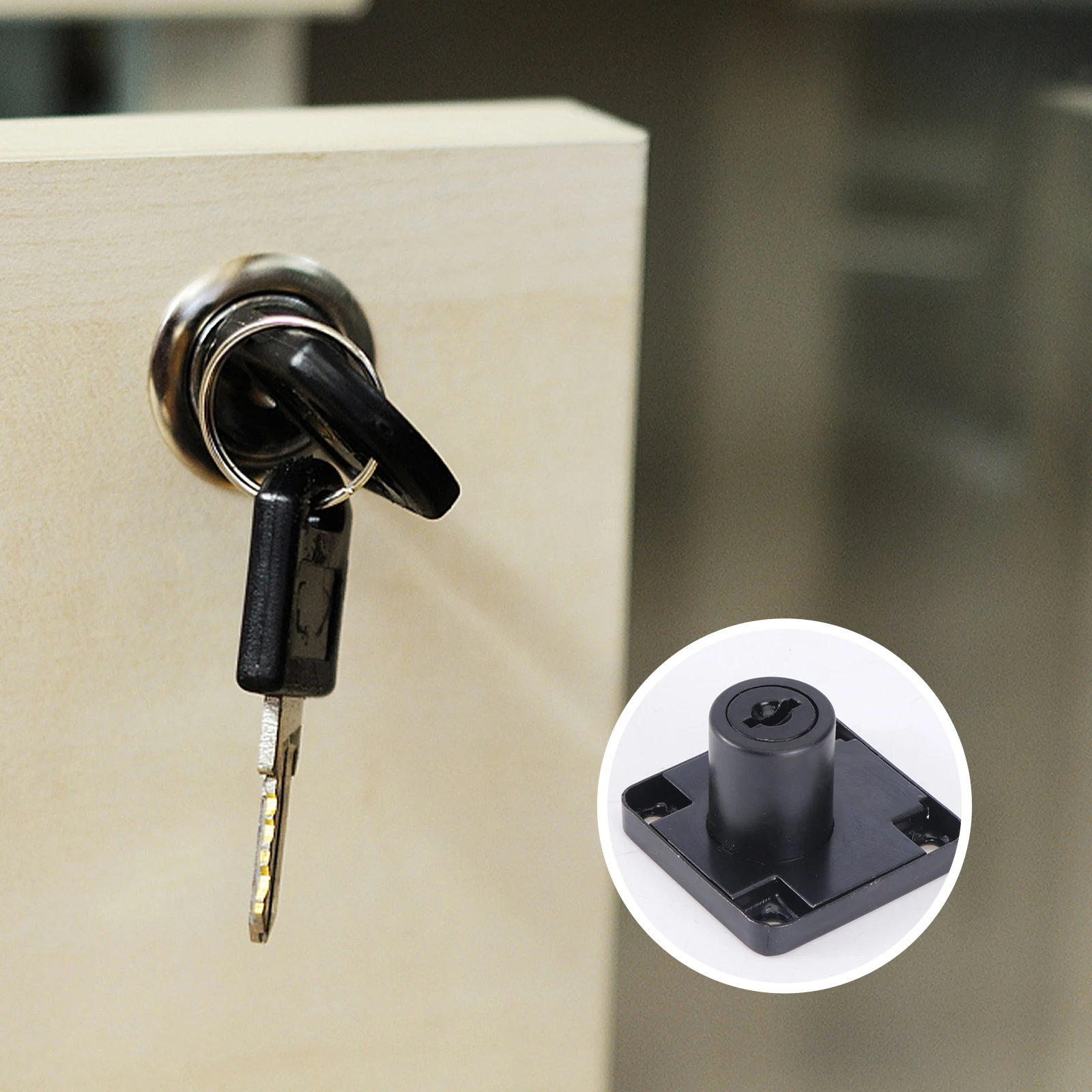 

Cam For Office Files Cabinet Mailbox Desk Drawers Cupboard 19Mm Diameter 32Mm Zinc Alloy Lock Black With 2 Keys Durable