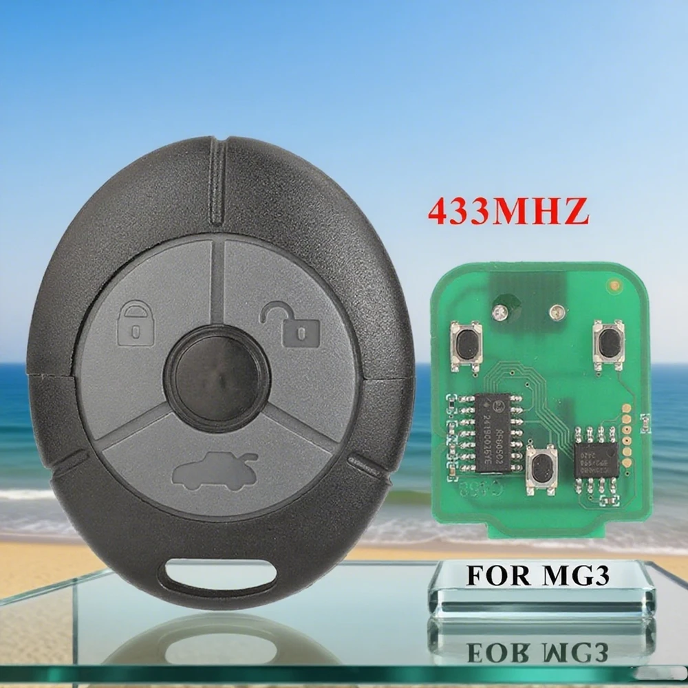 

Jingyuqin 3 кнопки дистанционного ключа автомобиля для Rover 25 45 MG 3 TF ZR ZS подъемный 2004 + автоматический брелок без ключа 433 МГц