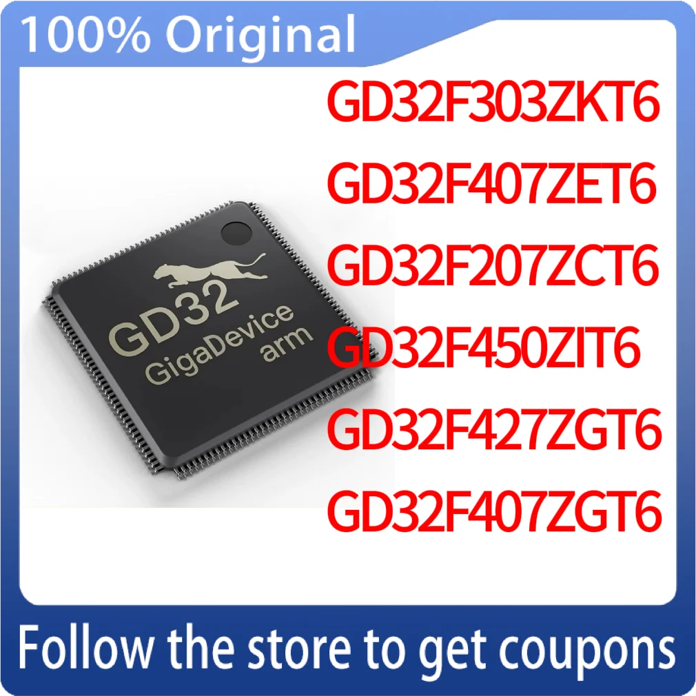 1PCS 100% New GD32F303ZKT6 GD32F407ZET6 GD32F207ZCT6 GD32F450ZIT6 GD32F427ZGT6 GD32F407ZGT6 LQFP144 Original Chips Ic