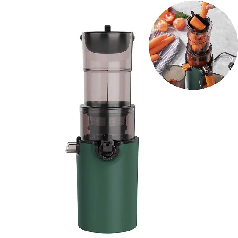Nuevo exprimidor de frutas de separación de residuos de apio naranja Original de calibre grande automático lento eléctrico de 220V