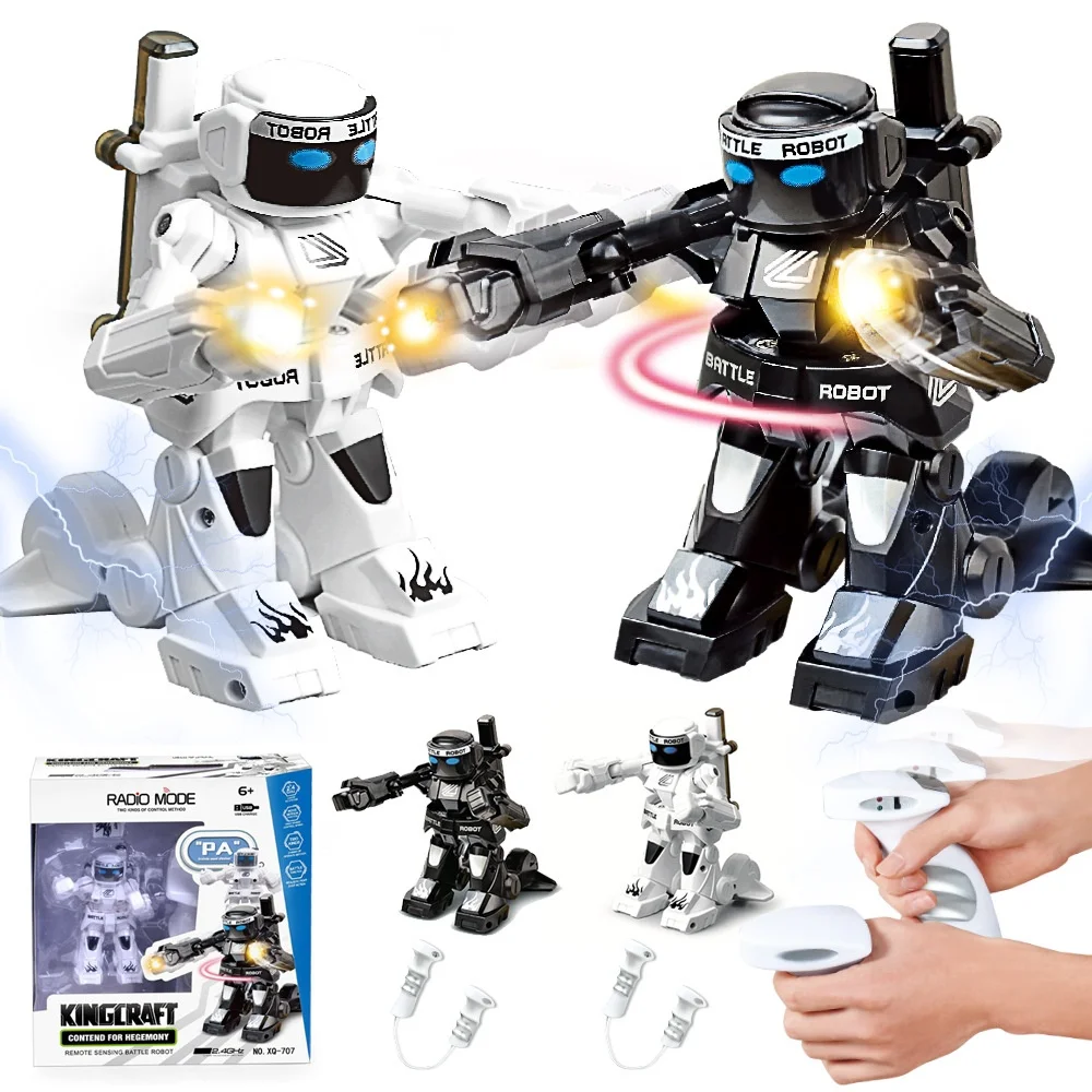 Boxing Match Robot Remote Control Fighting Intelligent 2.4g Multi Stage Match Toys Parent-child Match Birthday Gift