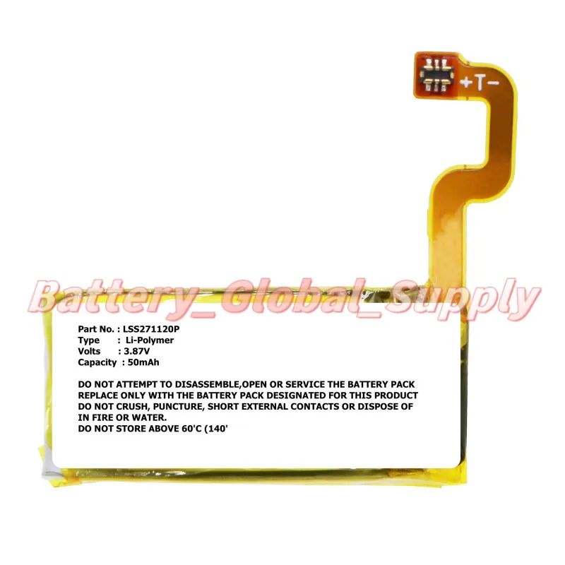 

Suitable for LSS271120P rechargeable battery 3.87V 50mAh fast delivery 1 piece
