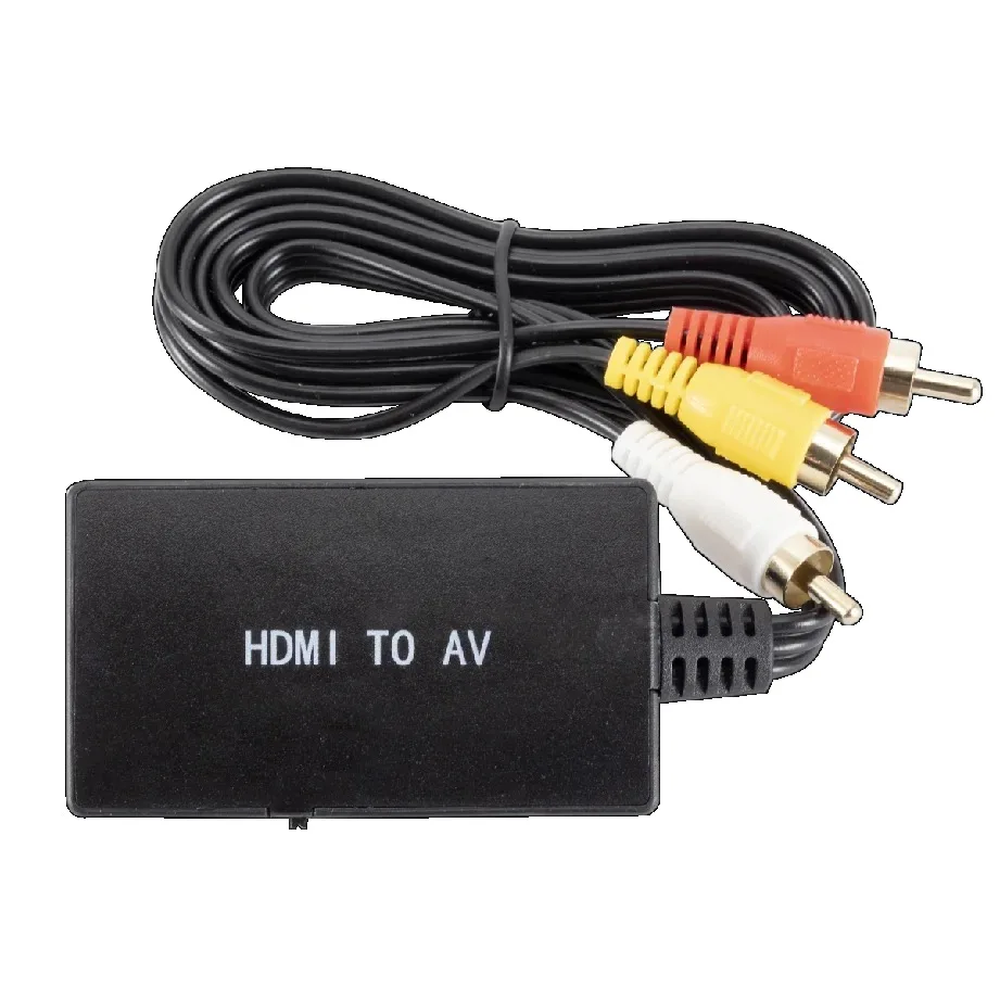 HDMI-kompatybilny z RCA AV/Adapter CVBS konwerter wideo HDMI do RCA AV/CVSB L/R wideo 1080P Mini HDMI do AV podpórka NTSC PAL