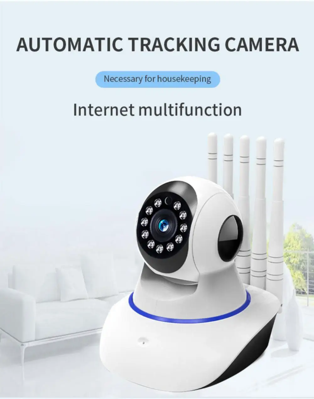 

1080P WiFi IP Camera Night Vision Smart Home Camera Wide View Surveillance CCTV Cam Wireless Baby Monitor Camcorder