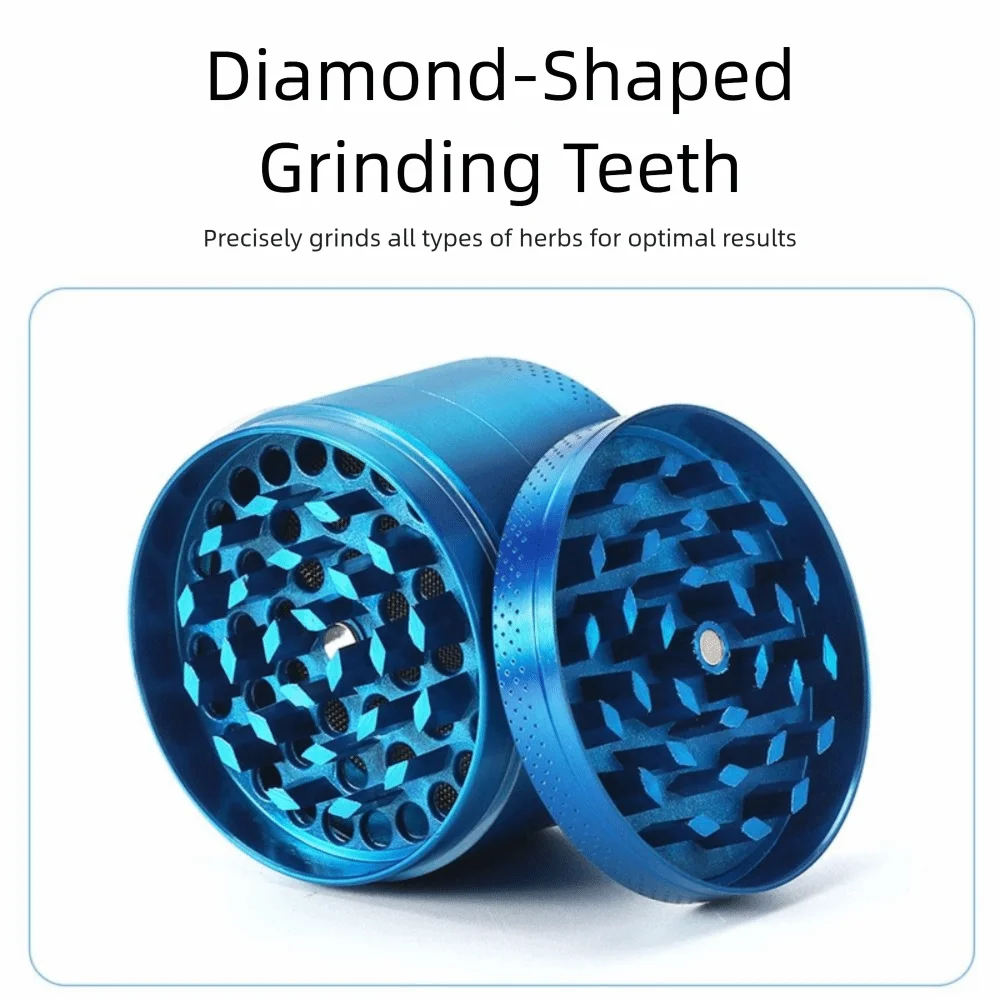 Grinder Zinc Alloy 4-Layer Grinder 40mm Size Pollen Scraper Metal Grinder Non-Stick Coated Spice Crusher Kitchen Use