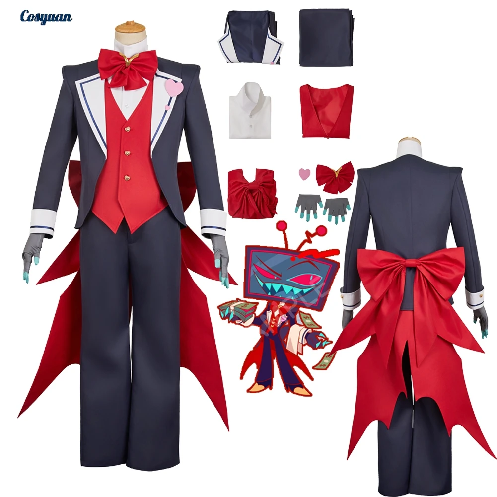 

TV Hell Inn Cosplay VOX Coat Vest Pants Clothes Men Adult Party Disguise Male Roleplay Halloween Outfits Suits Costume Carnival