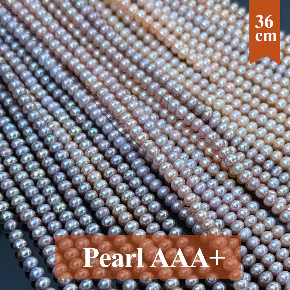 

Real Natural Freshwater 100% Pearl Beads Oblate AAA+ Pearl Loose Spacer Beaded for Jewelry Necklace Bracelet Accessori 5.5-6.5mm