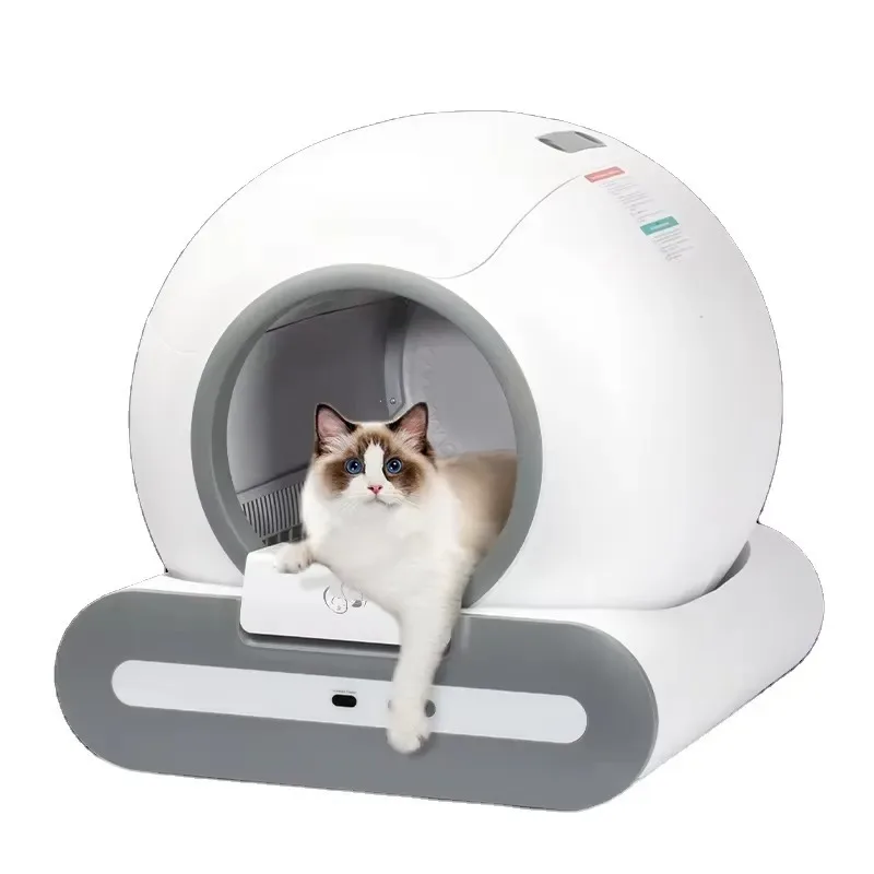 STLF European Union warehouse hot-selling intelligent self-cleaning plastic 10kg cat toilet automatic APP remote control 65