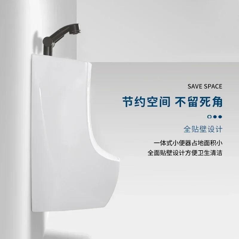 Ceramic Urinal with Wash Basin Wall-Mounted Vertical Children Urinal Men's Urinal