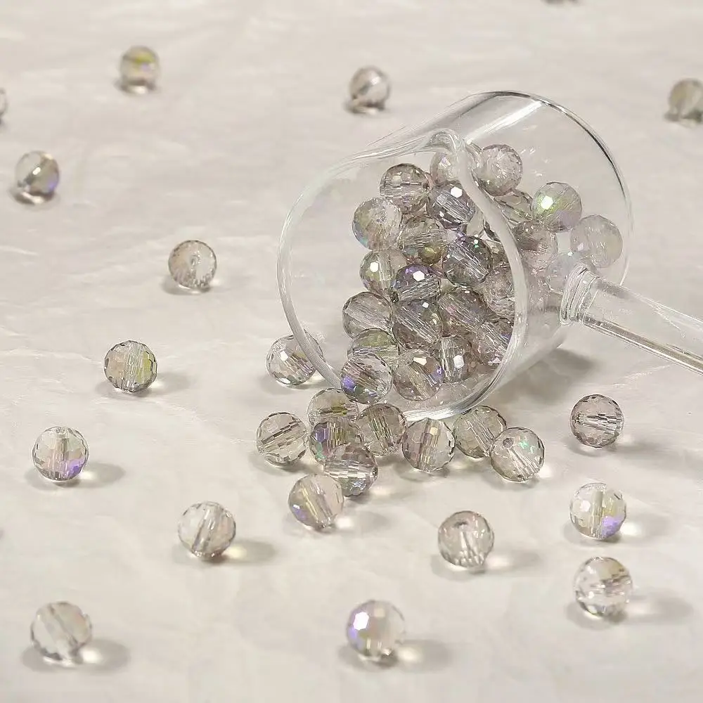 7mm [Cut-off beads] Colored AB crystal glazed beads handmade DIY loose beads beaded material wheel beads