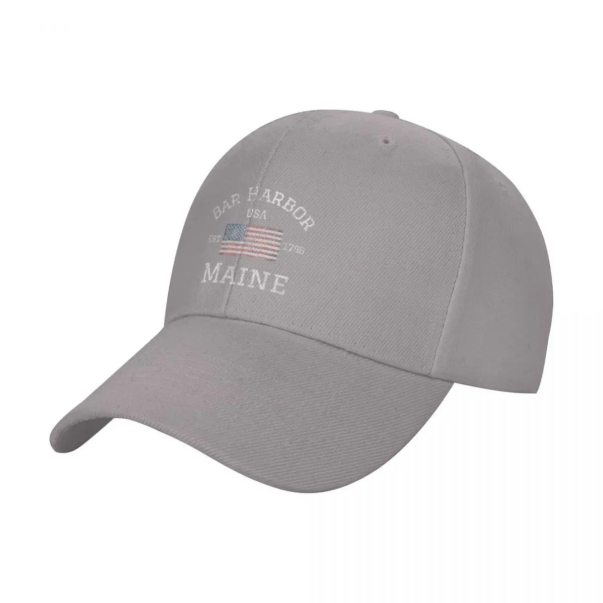 

Bar Harbor Maine American Flag USA Established Patriotic Vintage Fashion Baseball Cap Peaked Cap Men's Hat Women's Cap Visor