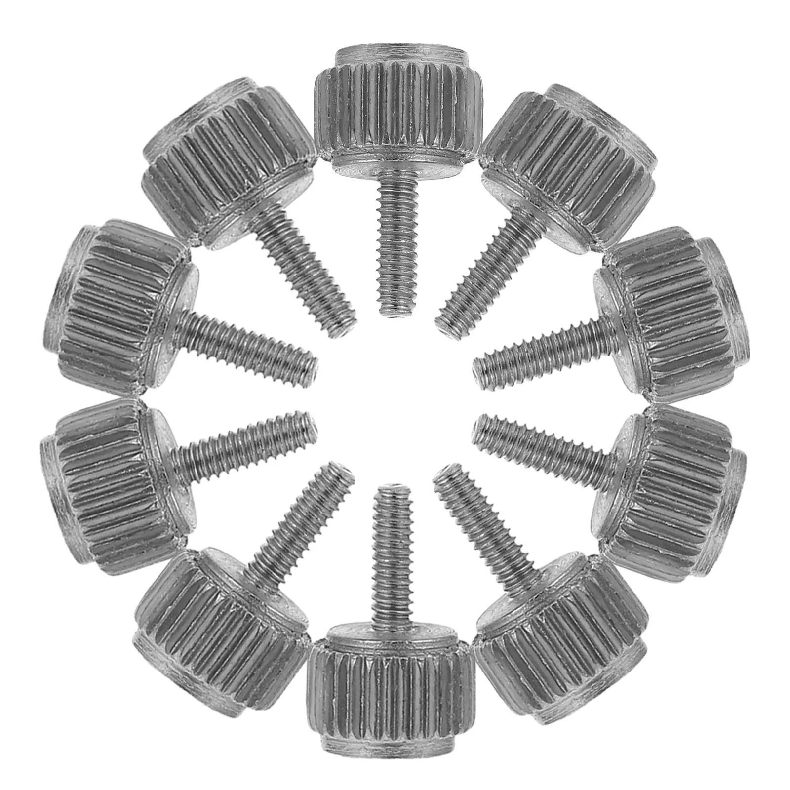 10Pcs Vernier Calipers Knurled Thumb Screws Metal Threaded Locking Knobs M1.6 Anti-Loosening Clamping Screws Repair Parts