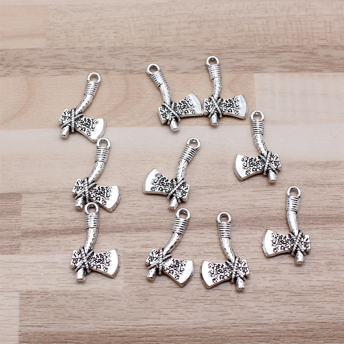 IFOCUS 10pcs/Lot Ax Charms Tool Charms For DIY Jewelry Making Zinc Alloy 22x14mm/0.87x0.55inch