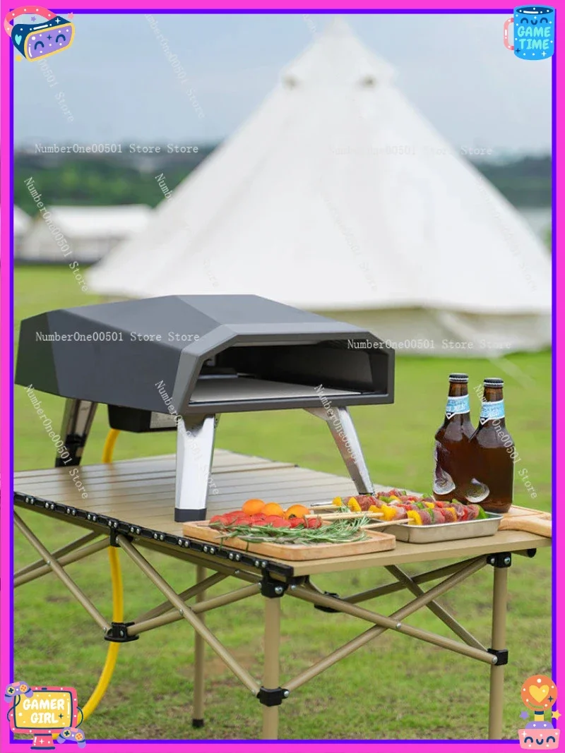 Portable Pizza Oven for Outdoor Garden Commercial Use  Food Stall BBQ Oven
