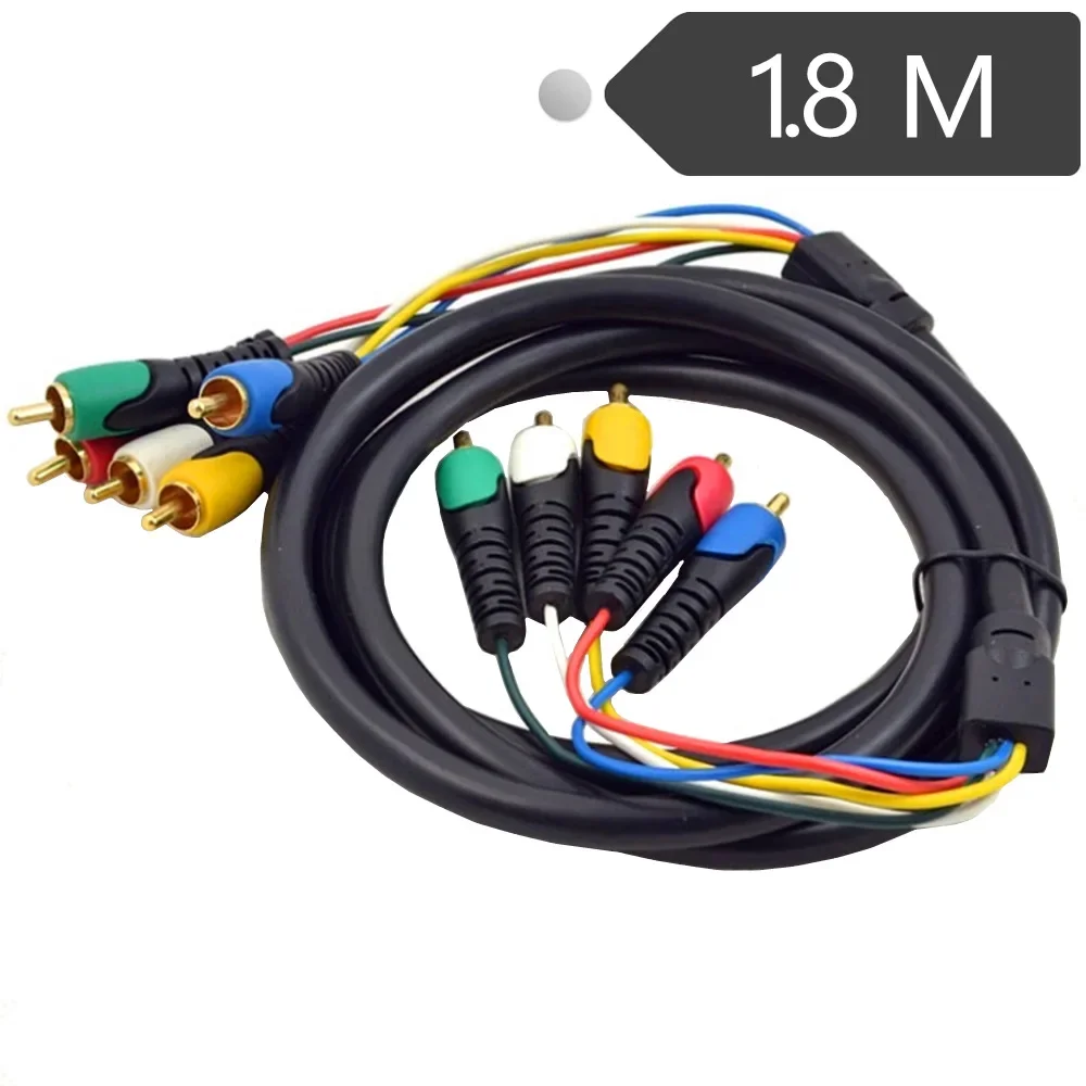 1.8m Gold  RCA PREMIUM  Component Video/Audio Cables