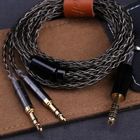 Câble pour casque OPENHEART 8 cœurs, double jack 3,5/2,5/4,4 mm, câble équilibré en cuivre plaqué argent, remplacement amélioré, 2m 3m 3