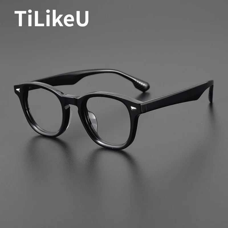 

Vintage Square Glasses High Quality Thick Rim Acetate Hand-made Myopia Prescription Eyeglasses Frames Men Women 2024 New Eyewear