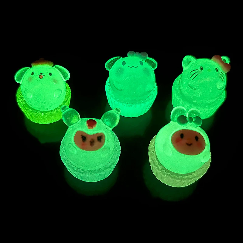 Luminous Mini Sanrio Microlandscape Miniature Hello Kitty Figurines Fairy Garden Accessories Home Decor Glow In The Dark