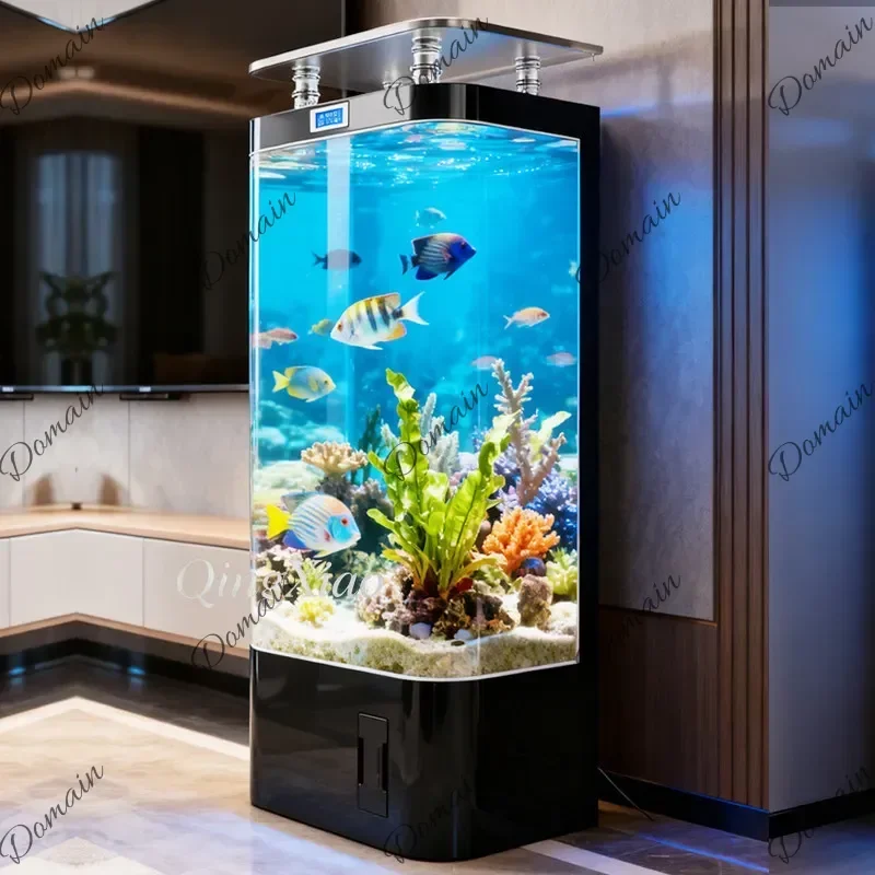 BAa Smart Self-Cleaning Fish Tank - Medium Sized Standing Ecological Aquarium With Built-in Filtration No Water Change Needed