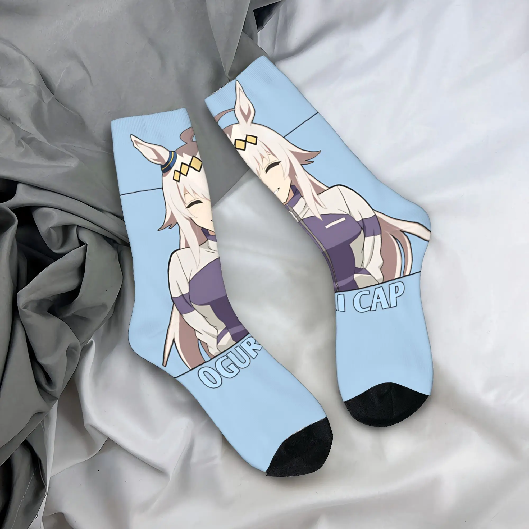 

Men Socks Uma Musume Stockings Winter Funny Soft Socks Graphic Running Non Slip Socks