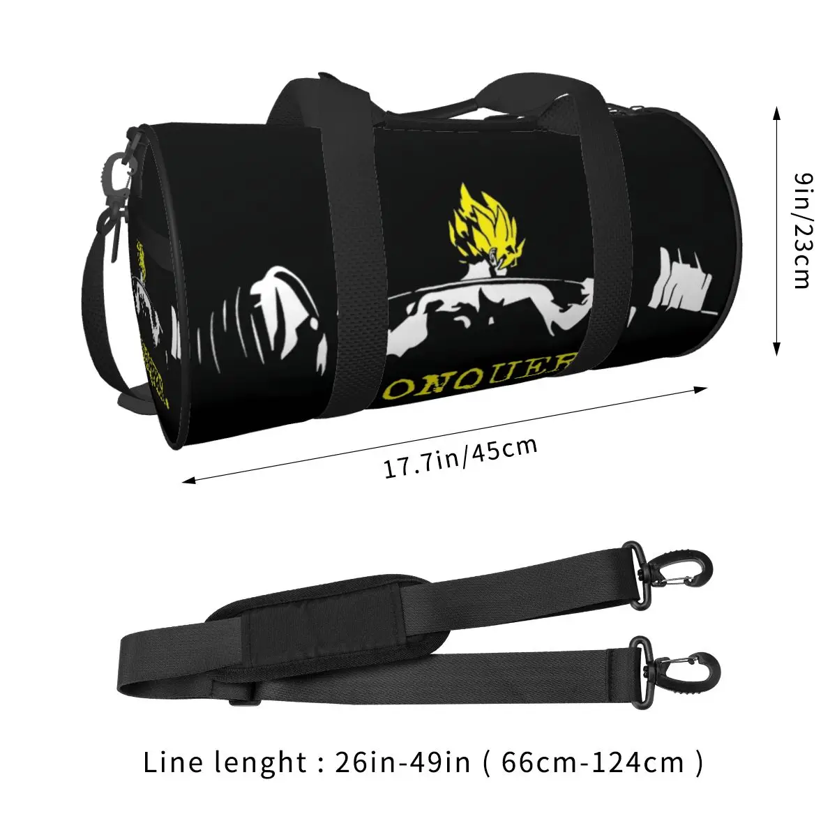 CONQUER Squat Leg Day Insaiyan Sports Bags Swimming Gym Bag with Shoes Novelty Handbags Couple Design Portable Fitness Bag