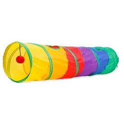 Tubo de túnel dobrável para gato, treinamento de gatinho, brinquedo divertido interativo, brinquedos entediados para cachorrinho e gatinho, suprimentos para animais e acessórios