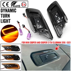 2Pcs For Mini Cooper F54 Clubman 2015 2016 2017 2018 2019 2020 Dynamic Sequential LED Side Fender Marker Light Lamp Indicator