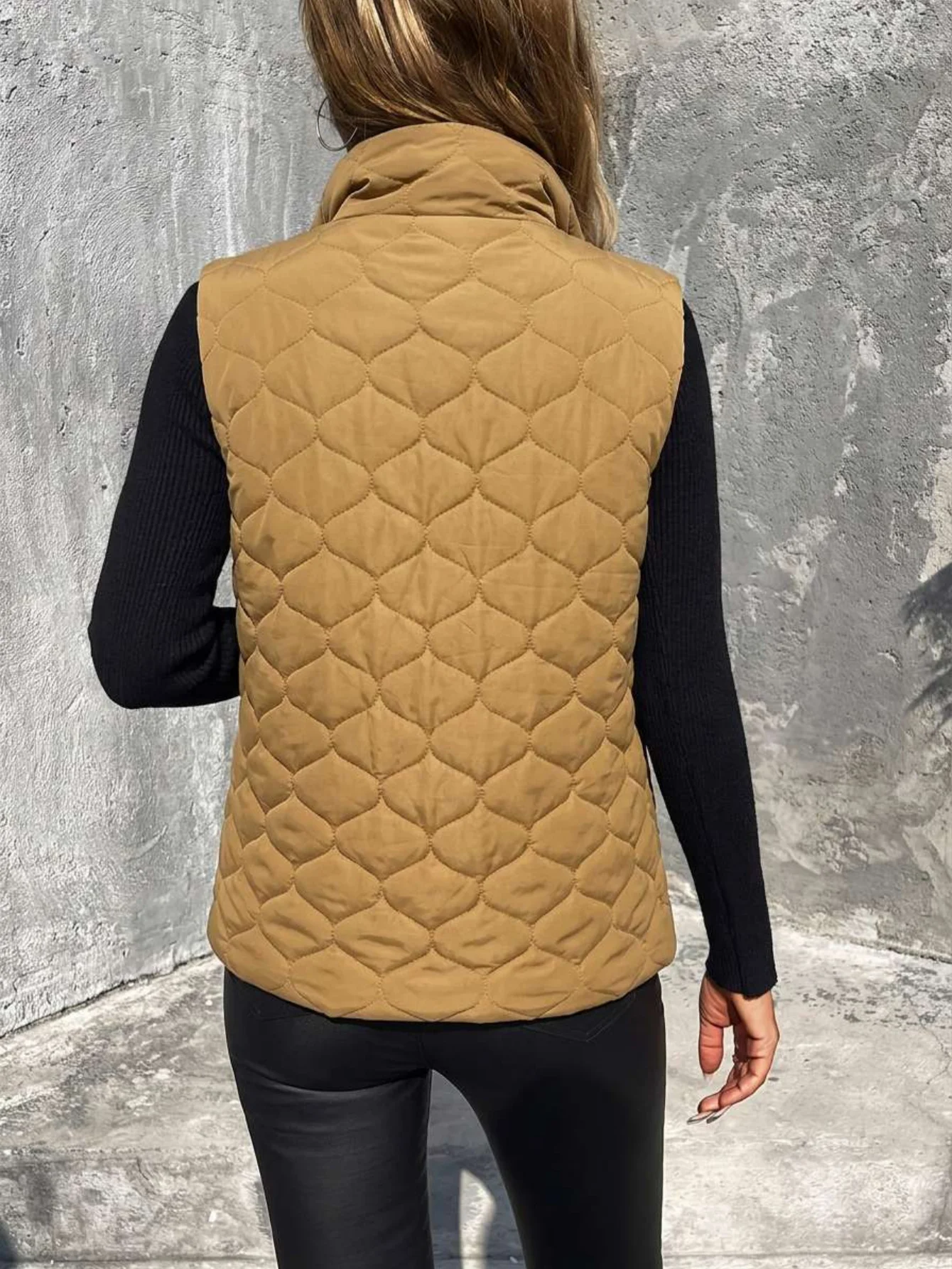 Women's Fall‑Winter Fashion Warm Cold‑Resistant Vest, Elegant Versatile Vest Jacket with Pockets, Thick Fleece‑Lined