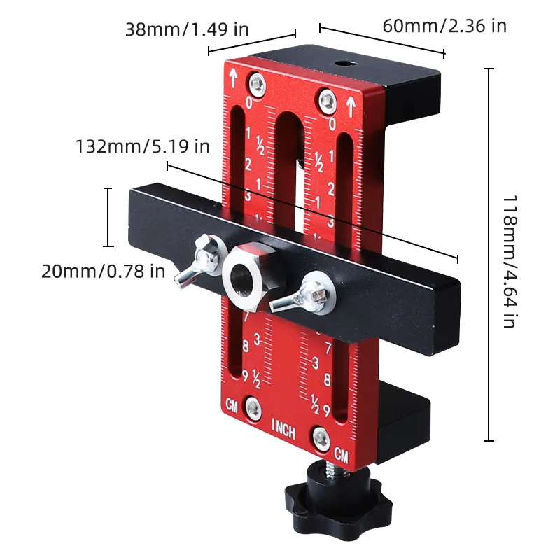 Cabinet Door Installation Positioner Clamp Aluminum Alloy Cabinet Hardware Jig Adjustable Length Cabinet for Cabinet Doors