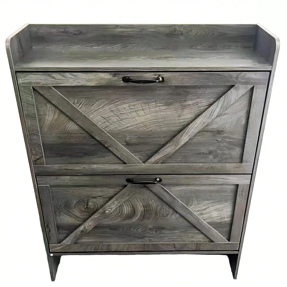 

Shoe Storage Cabinet With 2 Flip Drawers,Freestanding Organizer With Metal Legs,Entryway Slim Shoe Rack,Narrow Shoe Rack Cabine