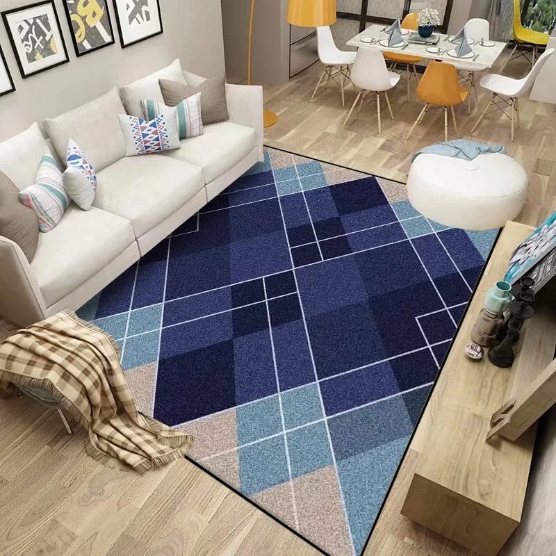 Nordic Easy Cleaning Bedroom Carpet Geometric Washable Rug Non-slip Decoration Home Soft Rugs Entrance Door Mat Plush Lounge