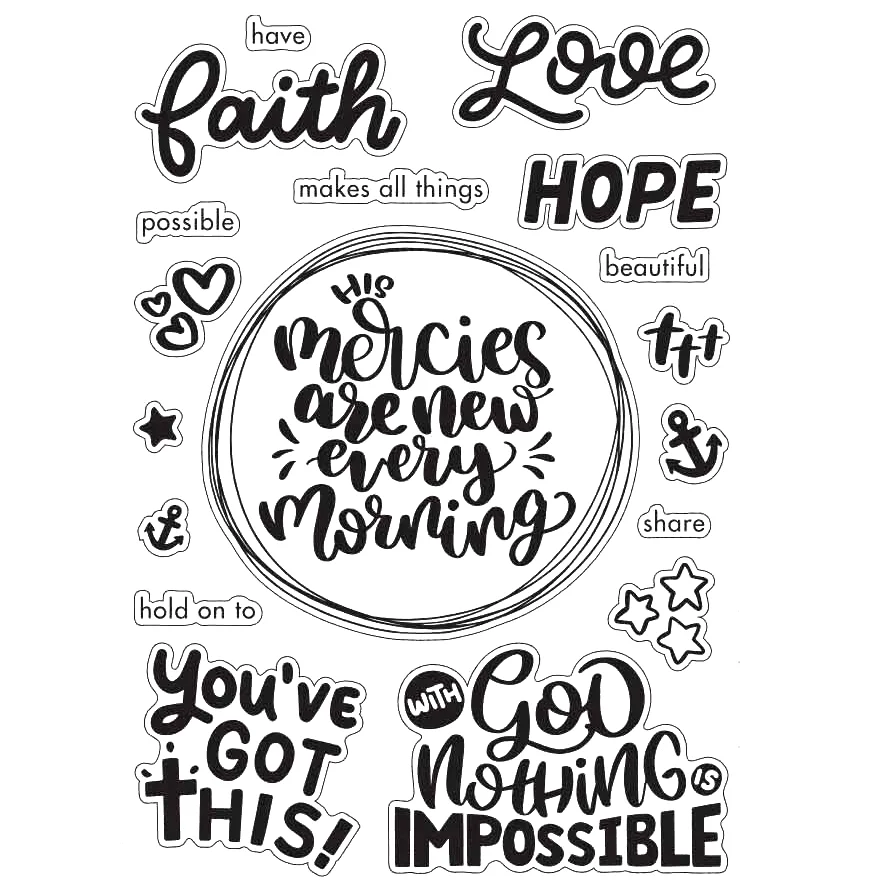 Faith Hope Love Transparent Stamp Seal, DIY Scrapbook, Photo Album, Decorative Clear Stamps, New Arrival