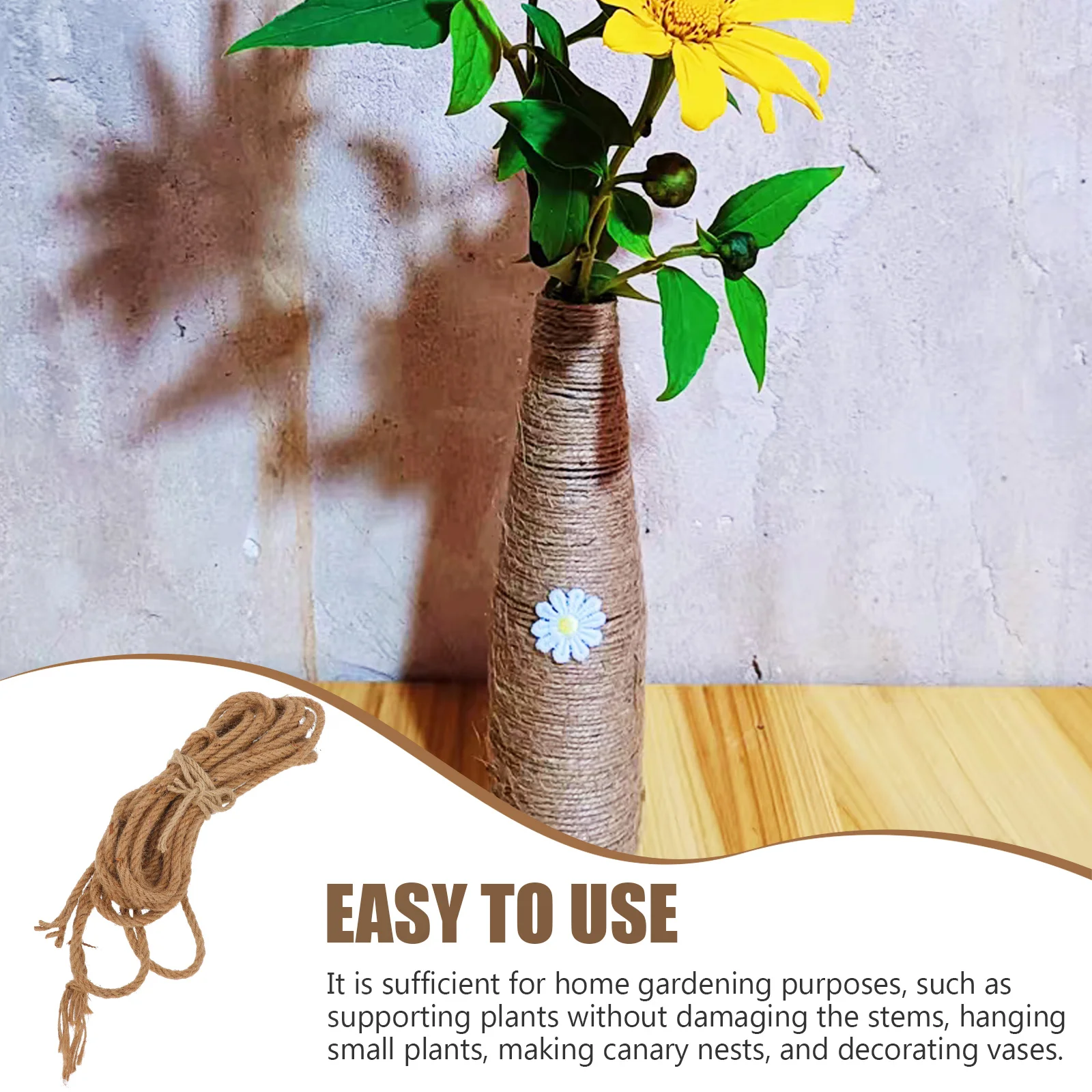 

1 set Decorative Jute Packaging Craft Handworked Rope For Christmas Gift Boxes Wedding Party Garden Decoration Rope