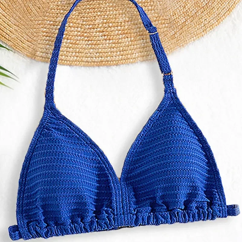 Costume da bagno per bambini Costume da bagno per bambini ﻿ Confezione da 3 set bikini stampati con foglie frontali per bambine e gonne 8-11 anni