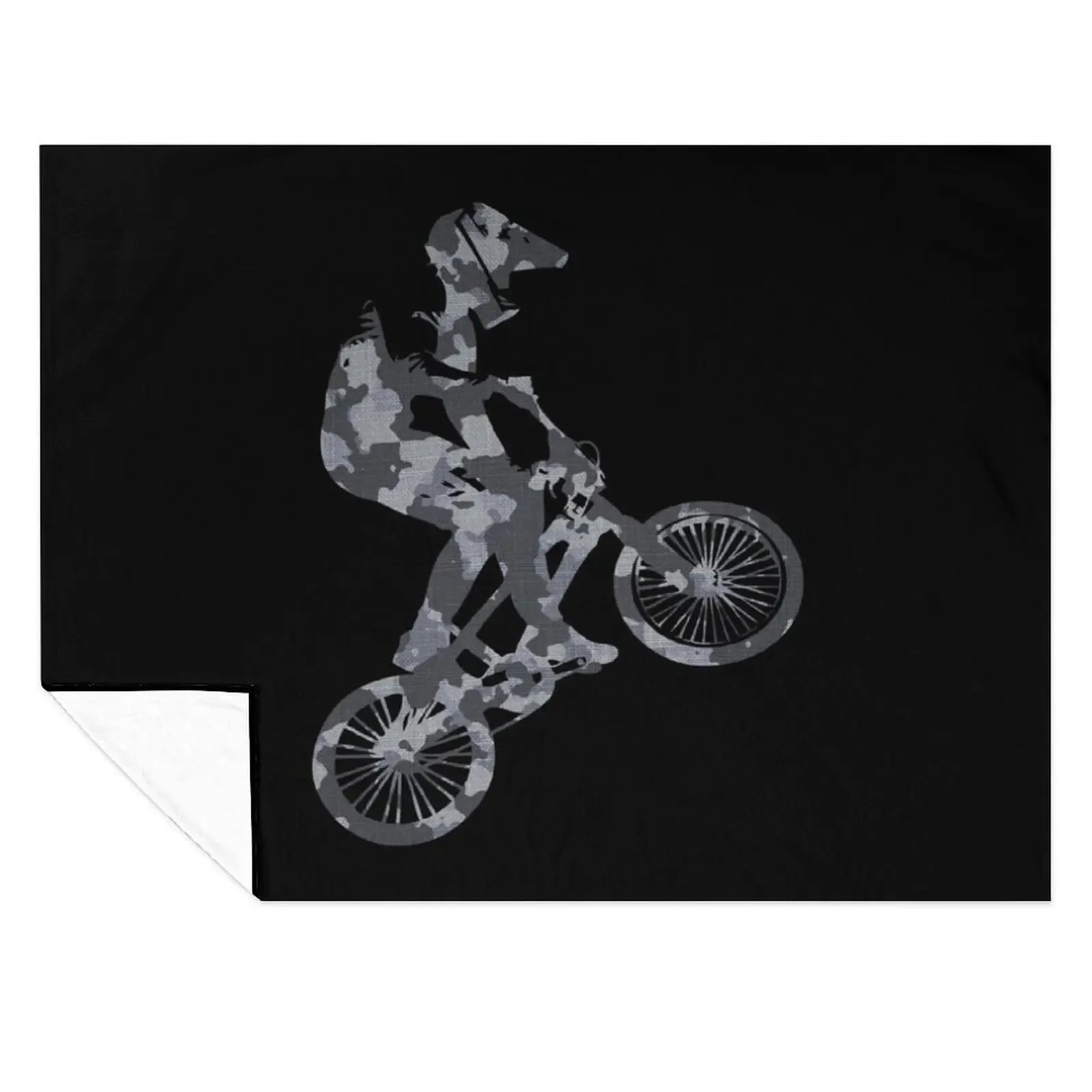 

BMX camouflage grey Throw Blanket Personalized Gift Designers Warm halloween Blankets