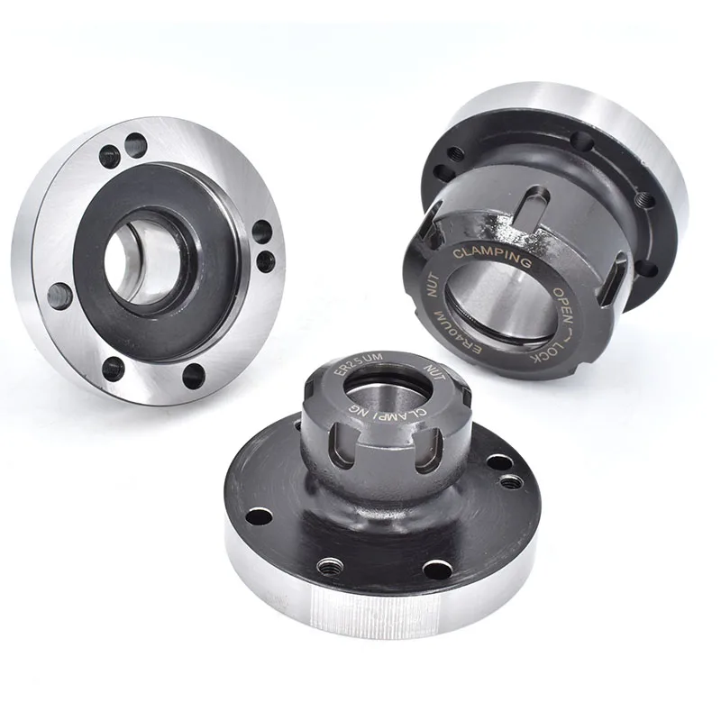 Hot SalesCollets Chuck 130mm ER40 ER50 Cartridge 125 160mm Mini Flange Four Axis Collet Fixture Chuck For CNC Milling Lathe mach