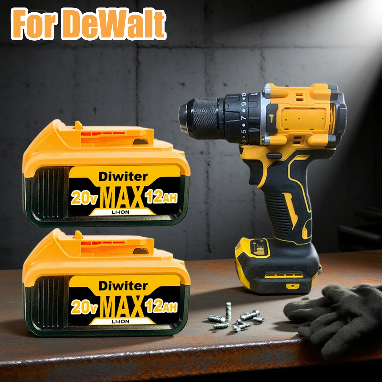 

power for DEWALT Lithium Battery 20V Rechargeable Brushless Compact Electric Screwdriver Hand Drill Impact Drill DCD805