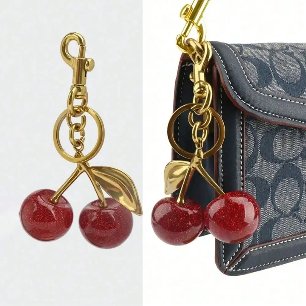 

Изысканный брелок-подвеска Cherry Charm для женских сумок, популярный в интернете, с кристаллами, высококачественный аксессуар для сумок