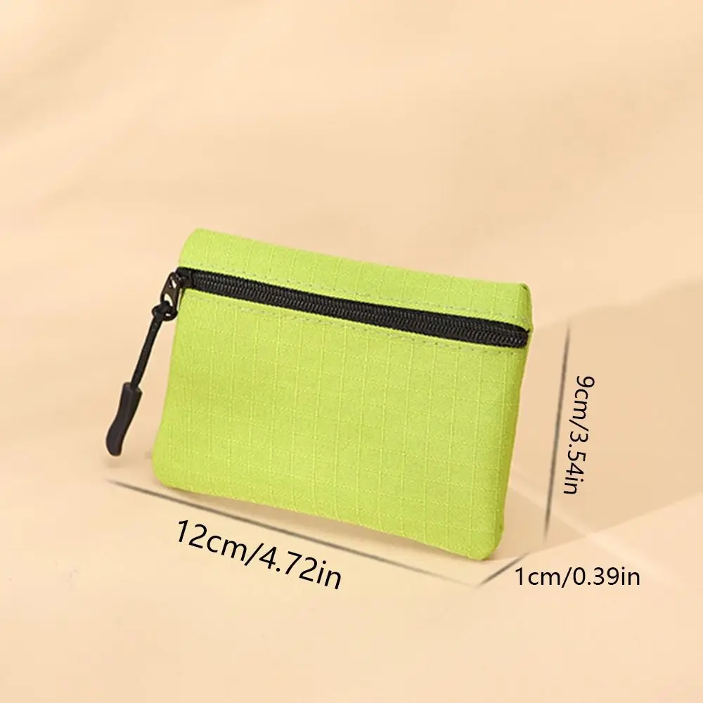 Monedero de tela de buey de estilo coreano Simple, bolso de artículos pequeños con cremallera de Color sólido, monedero, tarjetero, bolsa de almacenamiento de tarjetas para hombres